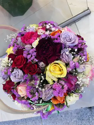 Mixed Rose Flower Basket