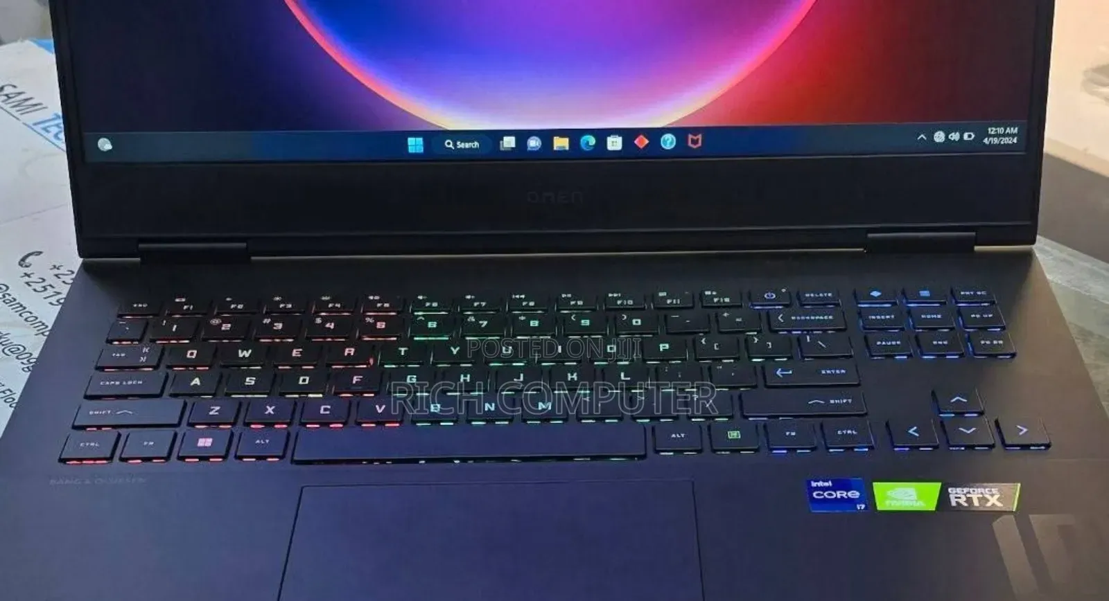 New Laptop HP Omen 16 16GB Intel Core I7 SSD 1T