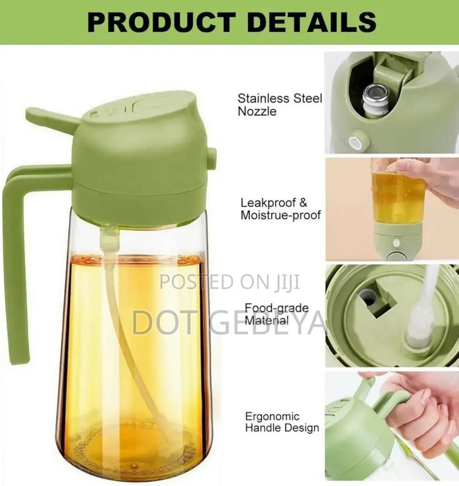 2in1 Oil Spary and Dispenser Bottle