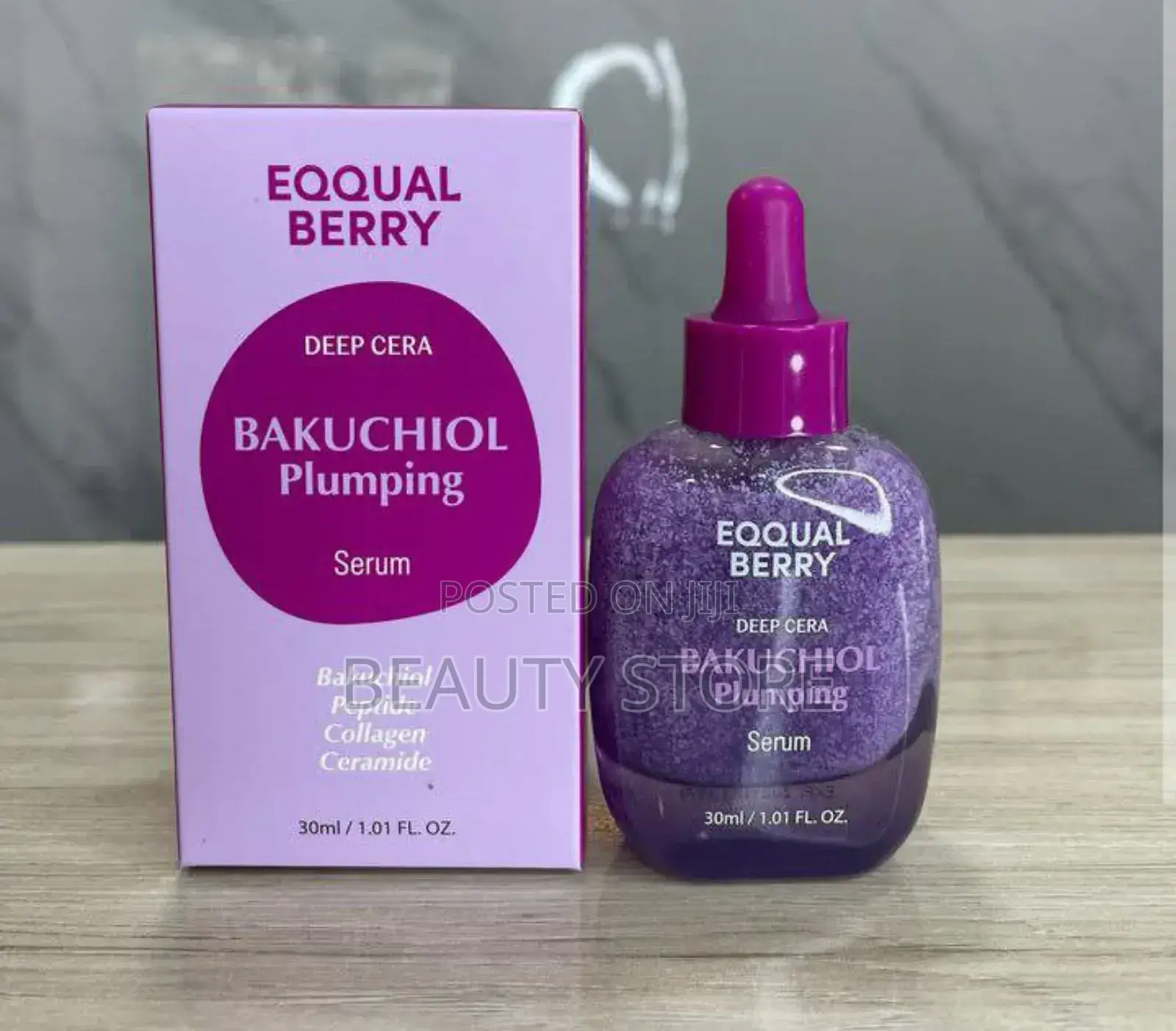 Eqqualberry Deep Cera Bakuchiol Plumping Serum.