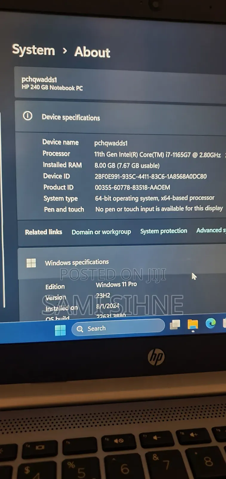 Laptop HP 240 G8 8GB Intel Core I7 SSD 256GB