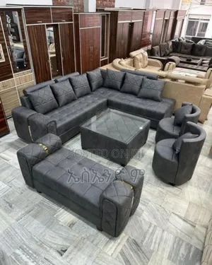 Sleek Space With Table Design Full Leather