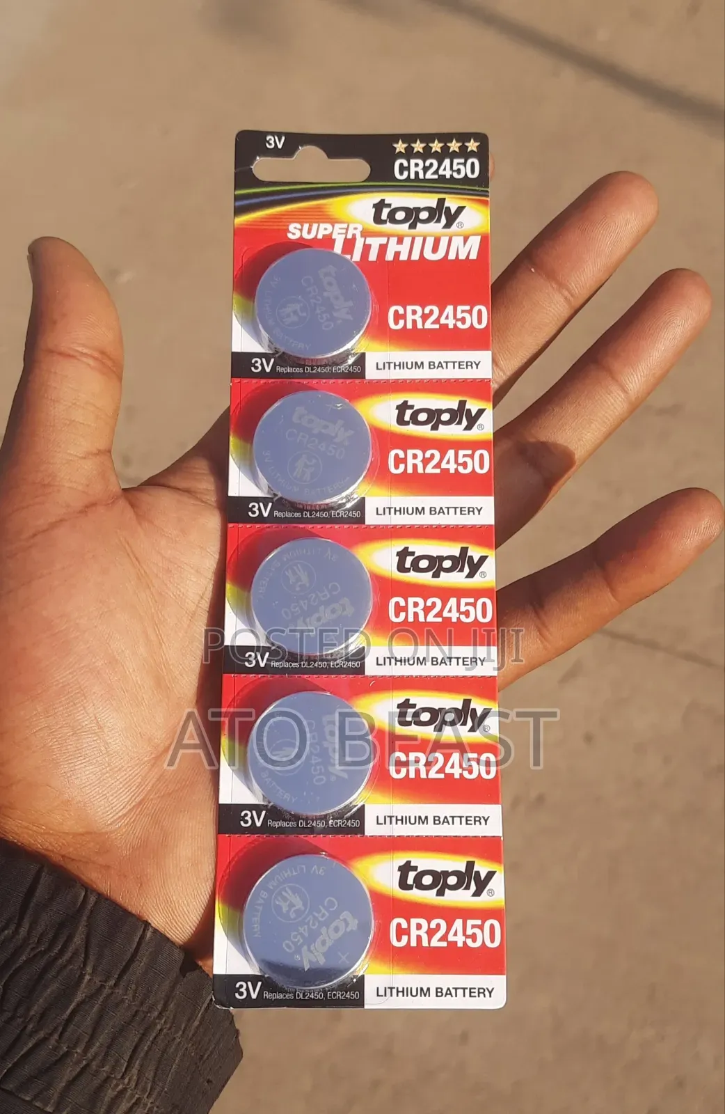 Toply Cr2450 3v Lithium Batteries. Key Fobs, Watches, Calculators