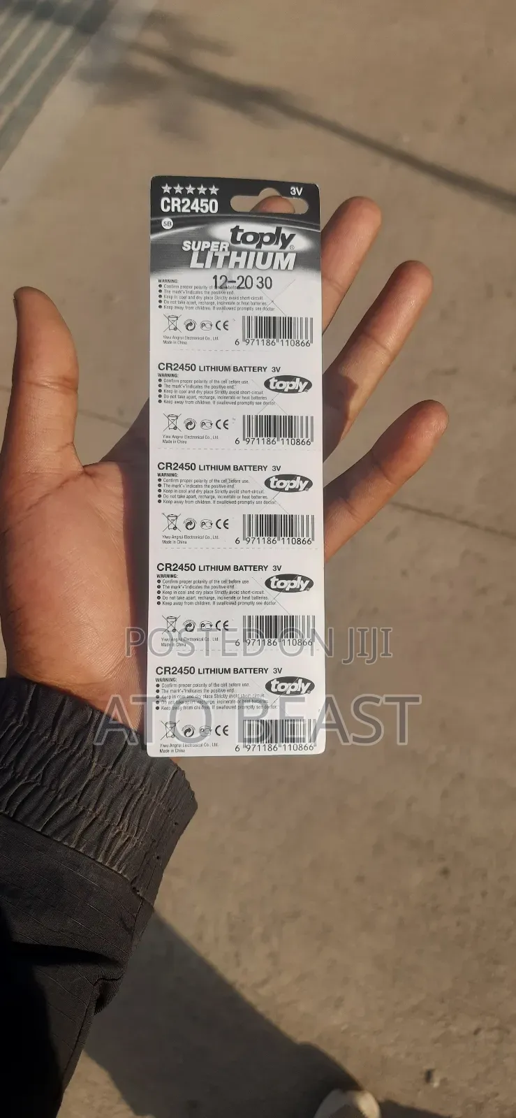 Toply Cr2450 3v Lithium Batteries. Key Fobs, Watches, Calculators