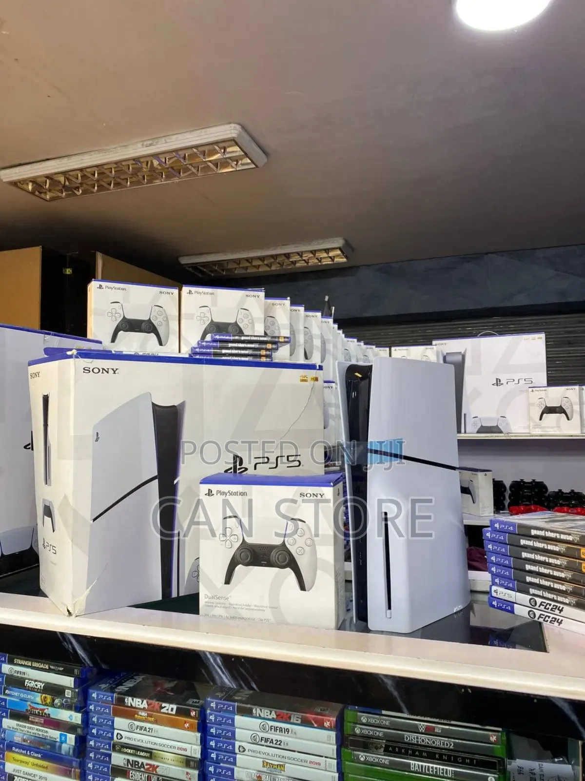 Playstation 5slim Disk ከ1joystick ጋር በ 1tb Storage Delivery አለን