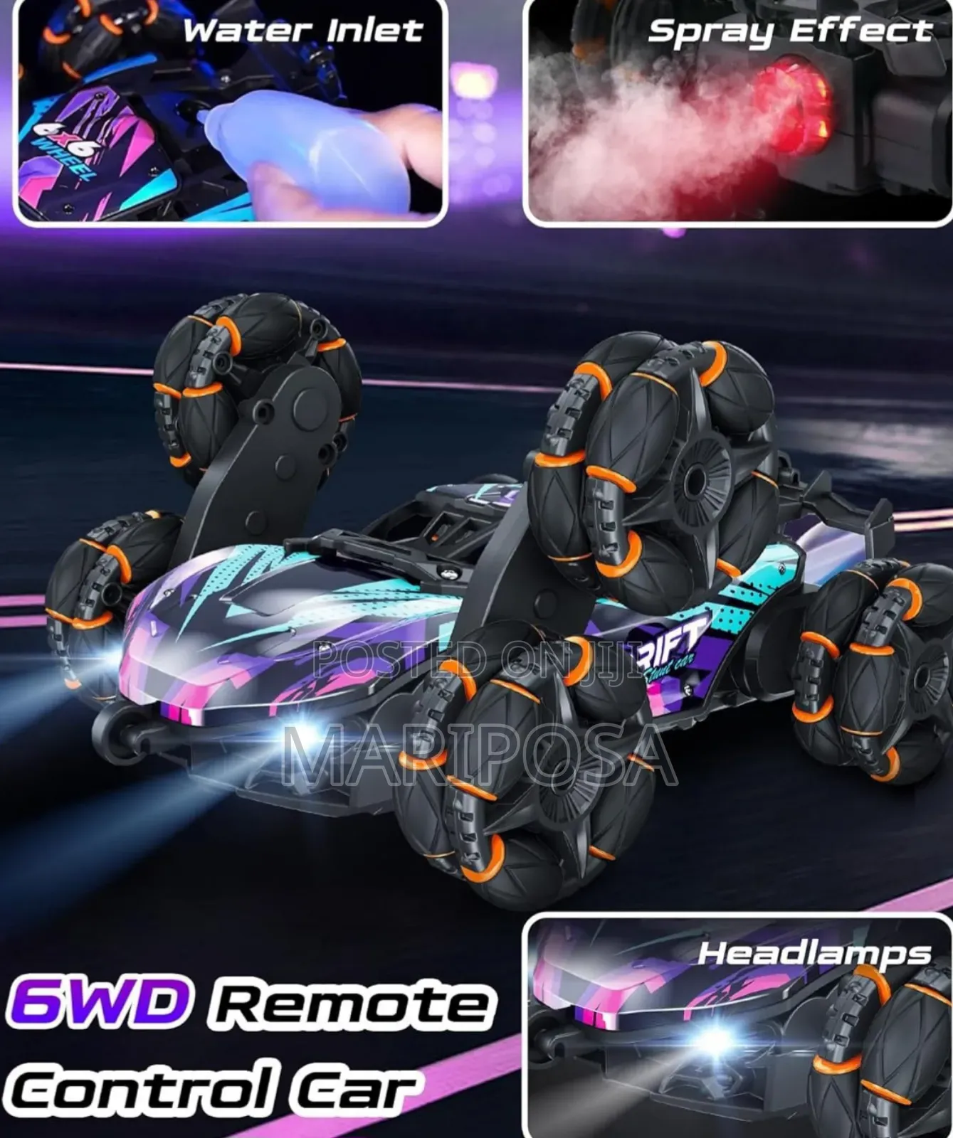 Alloy Spray Music Lighting Rc Stunt Car (360° Drift)