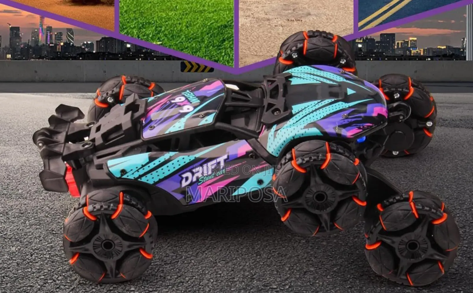 Alloy Spray Music Lighting Rc Stunt Car (360° Drift)