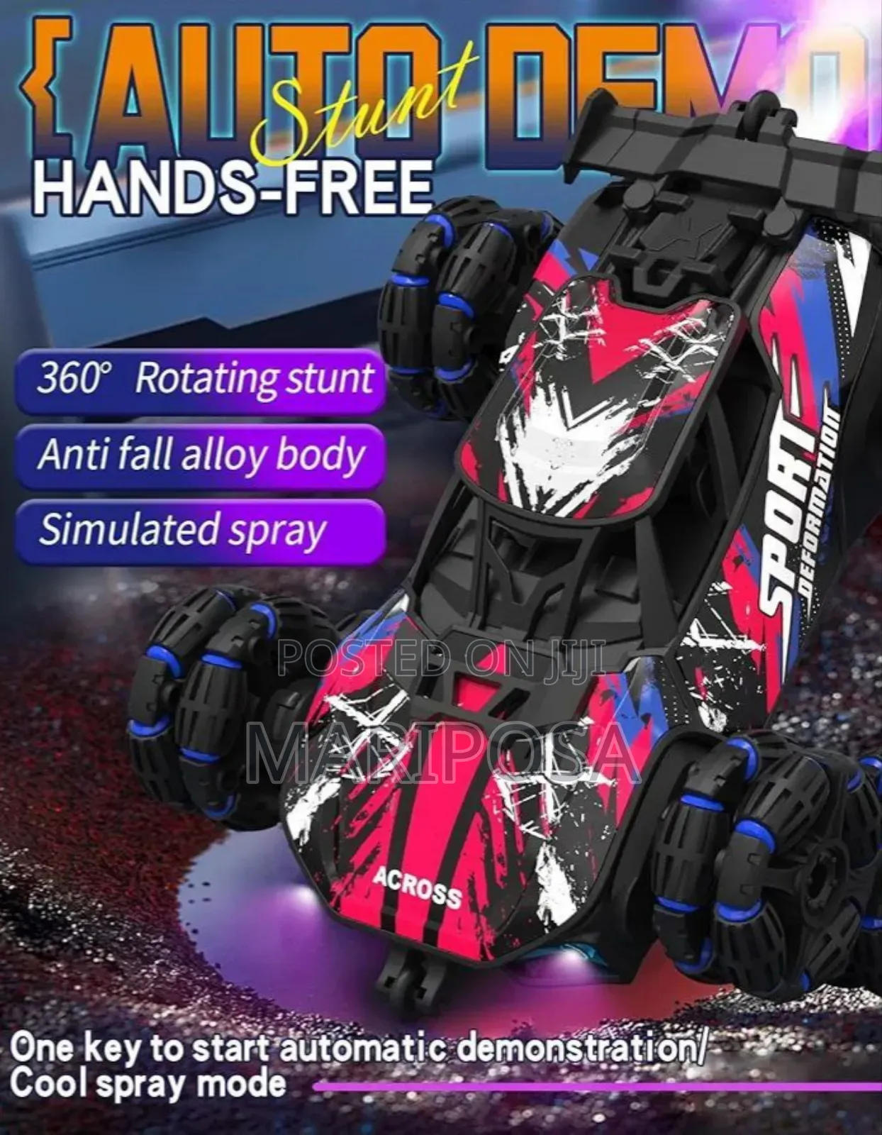 Alloy Spray Music Lighting Rc Stunt Car (360° Drift)