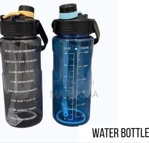 Water Bottle With And Without Straw