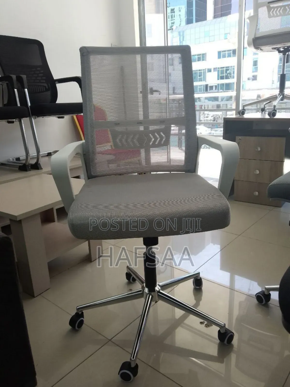 Light Gray Mesh Chair