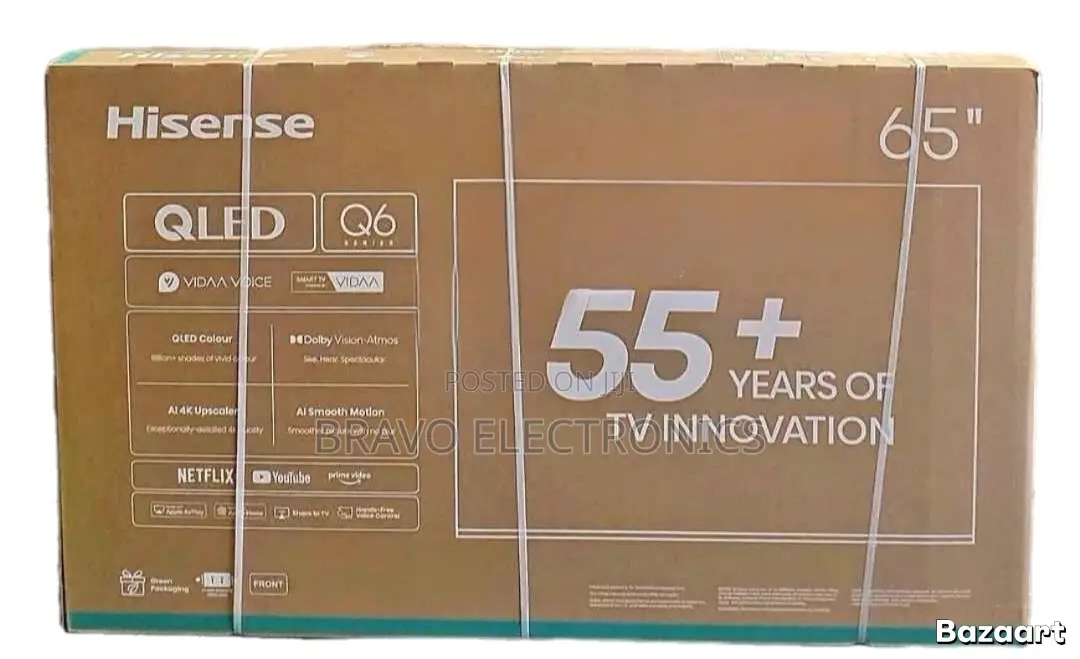 Hisense Tv 65” Qled Q6 – Frameless | Premium Picture Modern Design