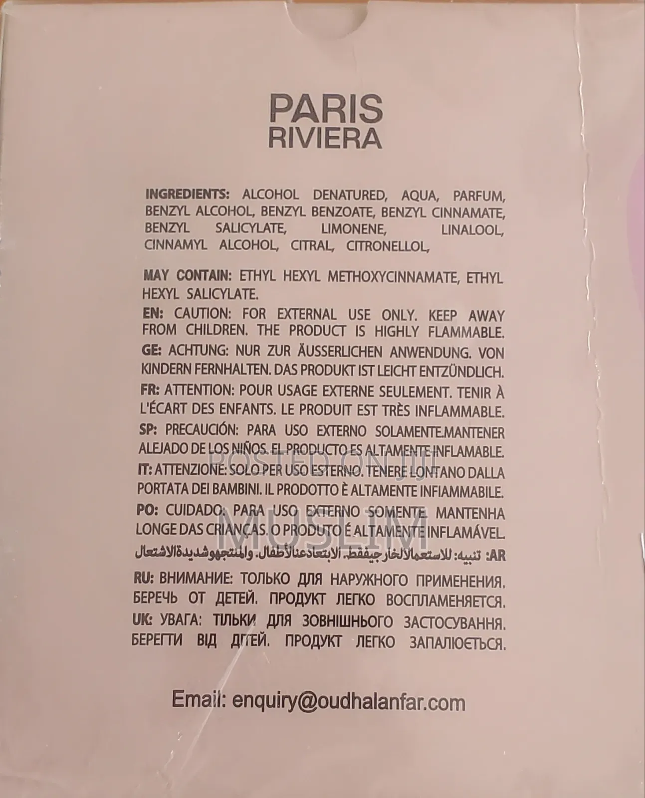 Paris Riviera Perfume