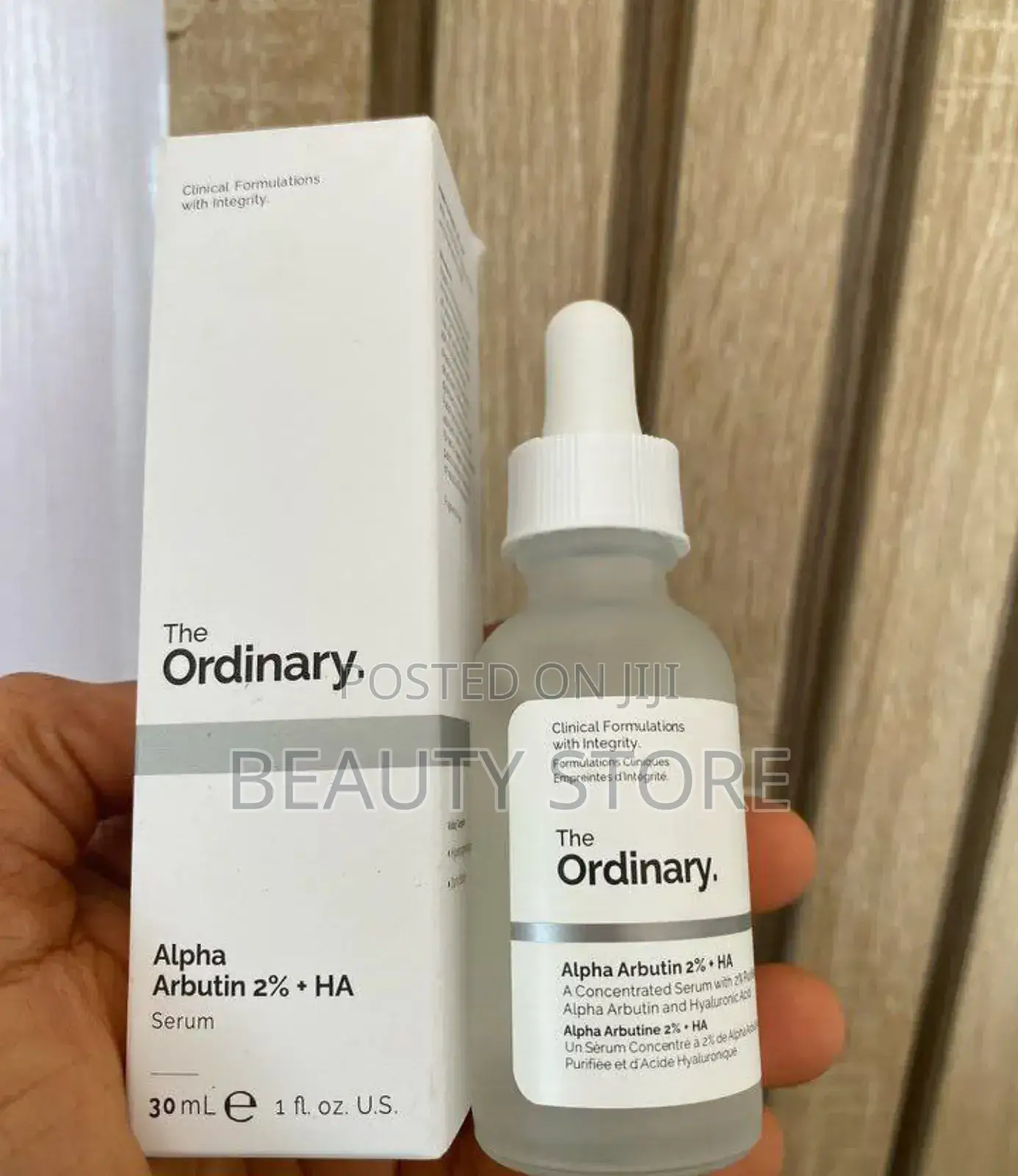 The Ordinary Alpha Arbutin 2% + Ha Serum.