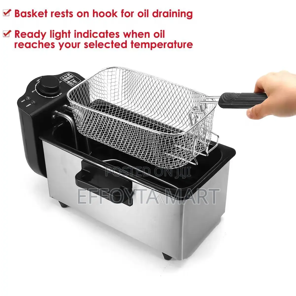 Orginal Sokany Deep Oil Fryer አሳንቡሳ፣ ቺብስ፣ ዓሳ፣ ስጋ መጥበሻ