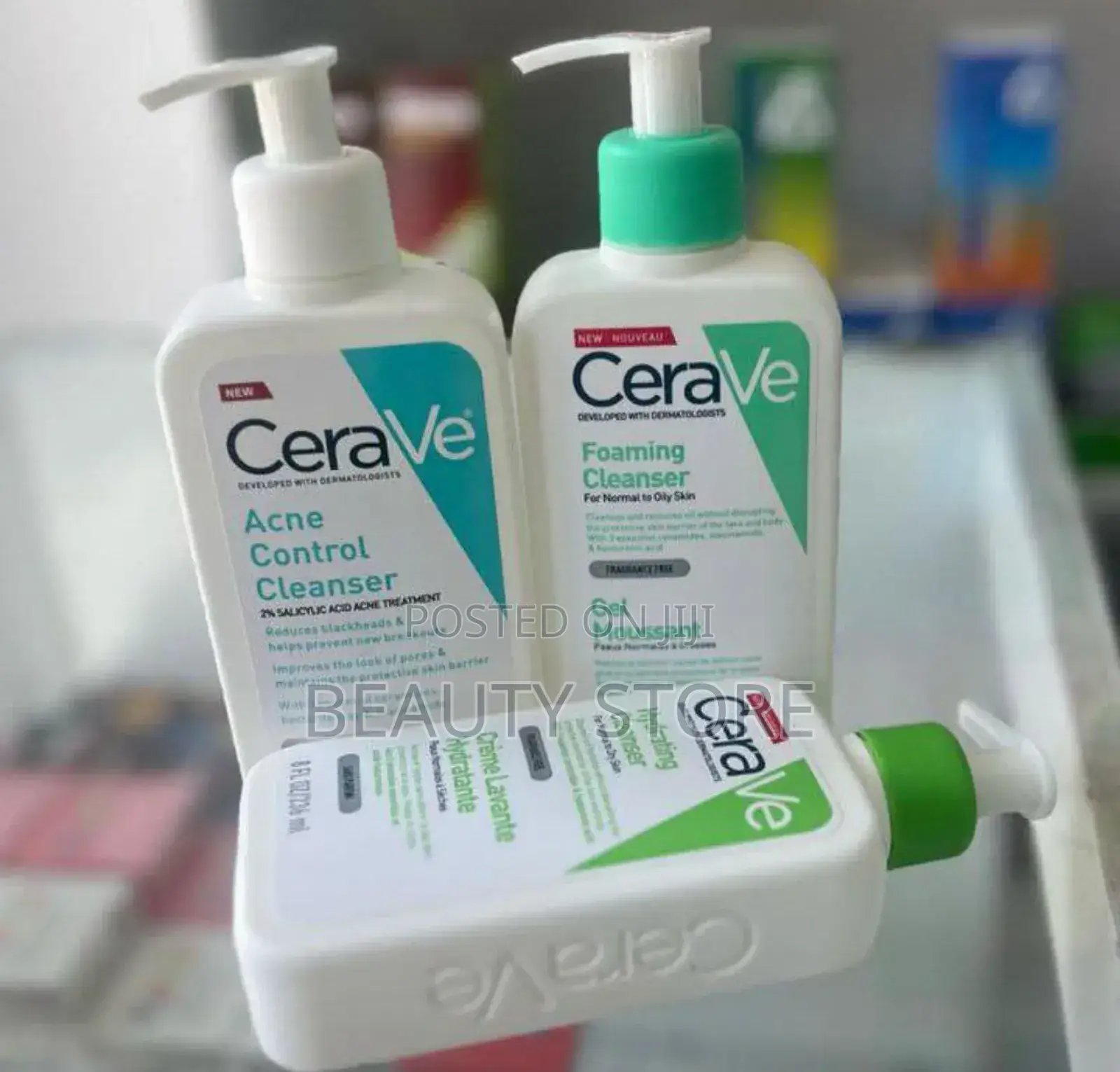 Cerave Facial Cleansers, the Acne Control, Foaming Hydrating Formulas