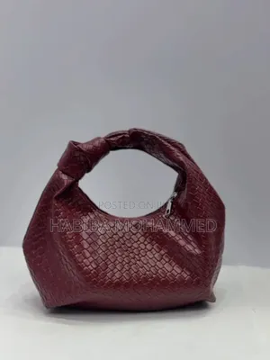 Sleek Chic Burgundy Croc-Embossed Knot Hobo Shoulder Bag