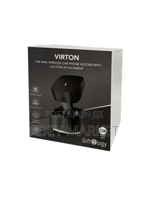 Virton Magnetic Car Phone Holder And 15w Wireless Charger
