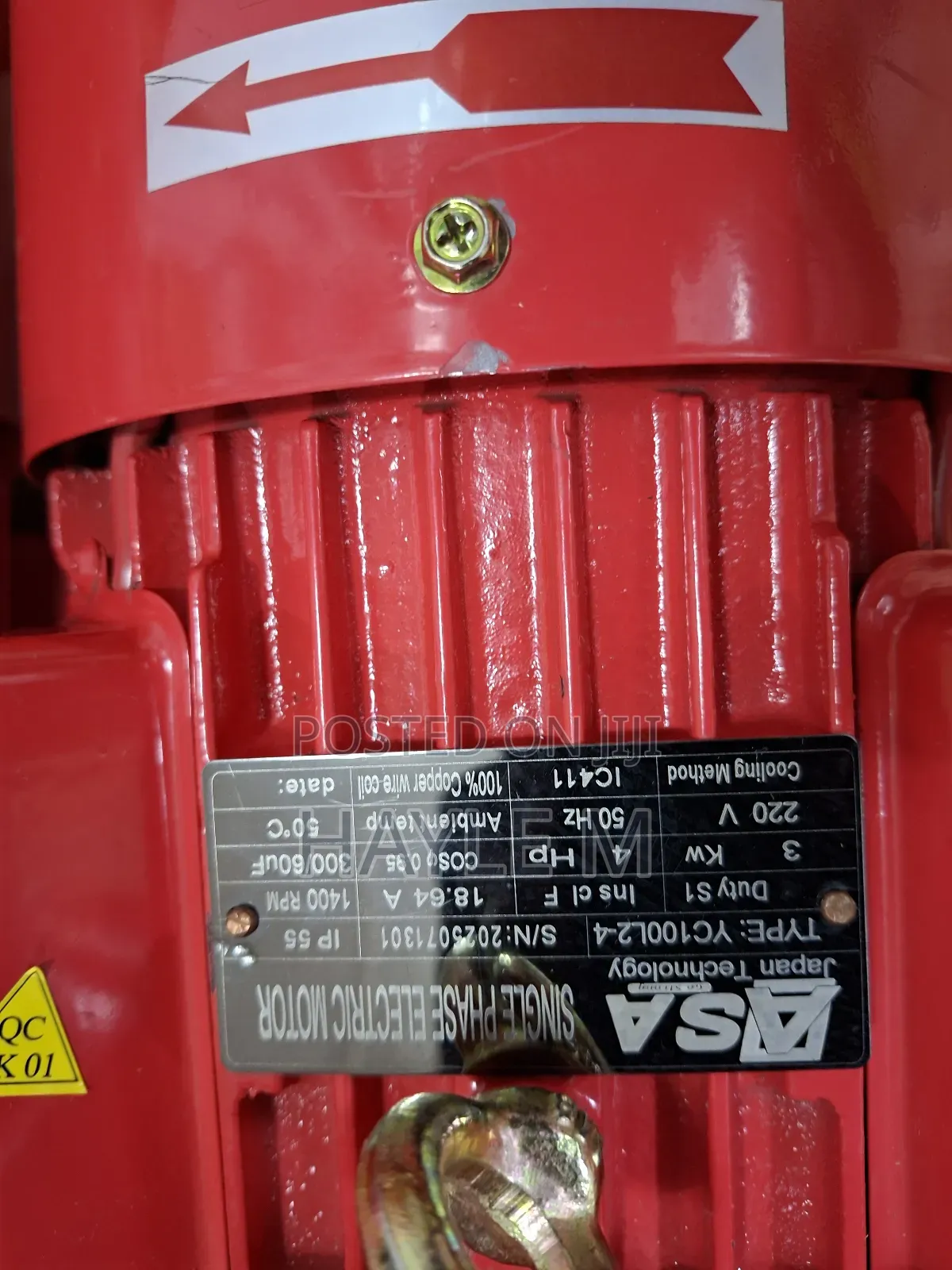 Asa Dinamo (Moter)4hp 1450rpm.220v