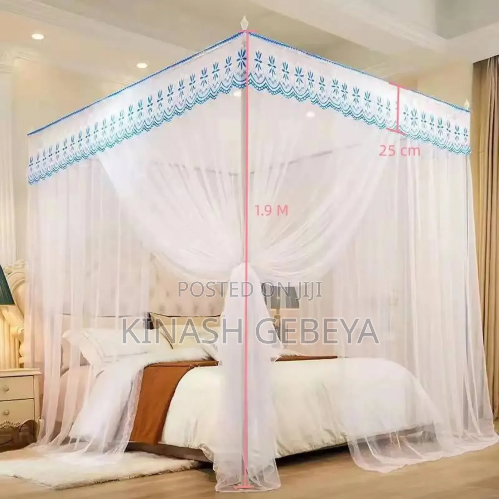 Luxury Square Shape Bed Curtain(የአልጋ መጋረጃ)