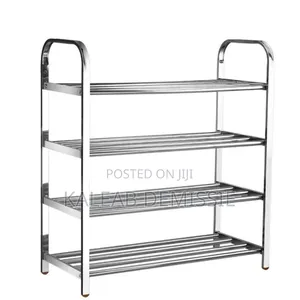 ባለ 4 ደረጃ ጫማ መደርደሪያ 4 Layer Stainless Steel Shoes Rack