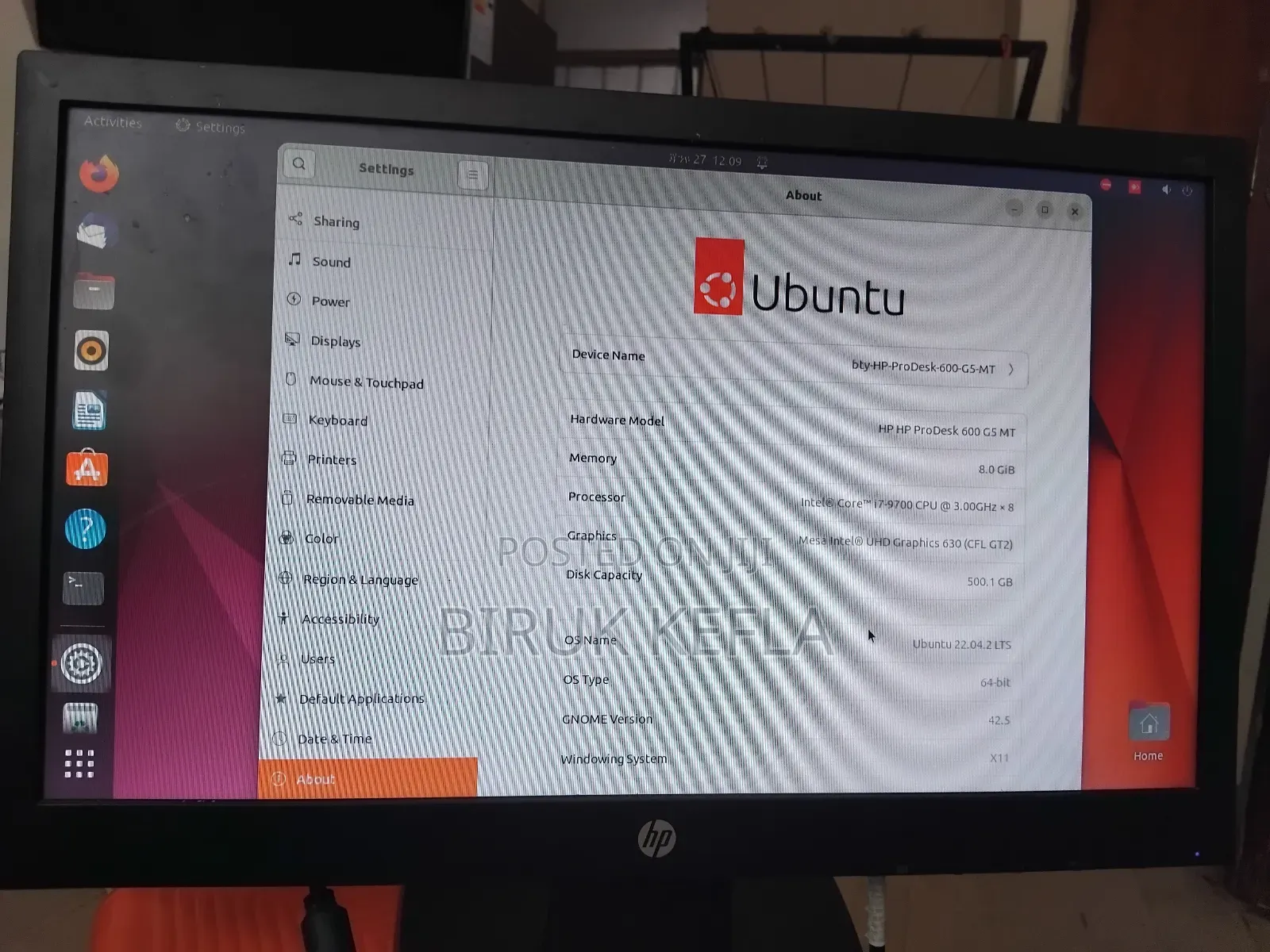 Desktop Computer HP ProDesk 600 G5 8GB Intel Core 7 HDD+SSD 512GB