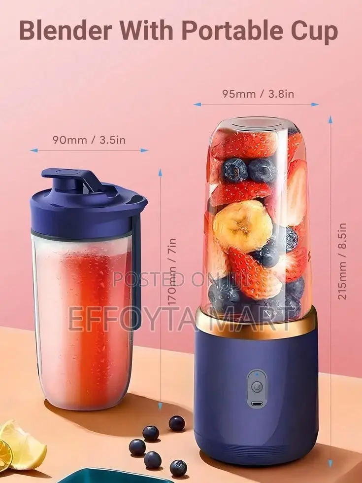 4400ml High Quality Mini Rechargeable Juicer With Extra Cup