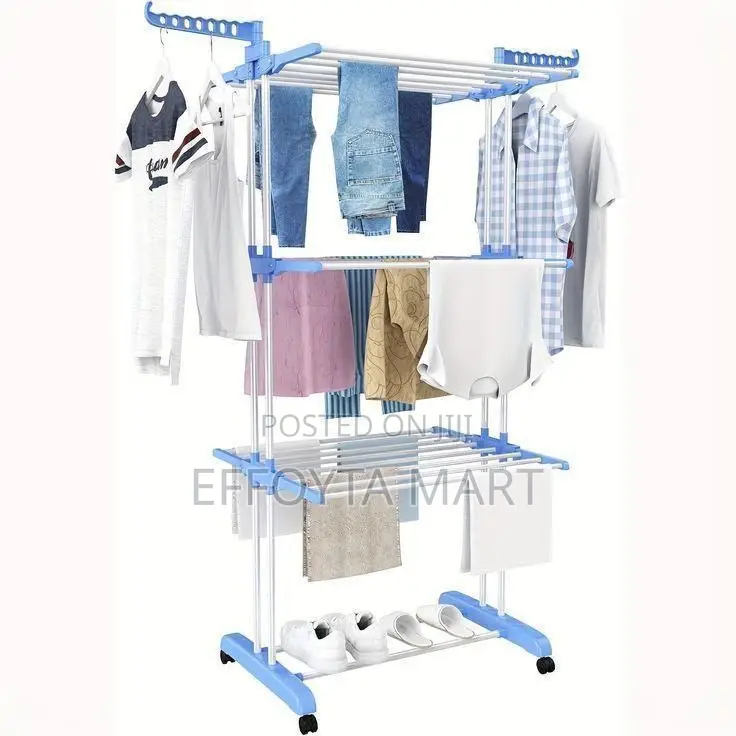 Orginal Three Layer Clothes Hanger Rack የልብስ ማስጫ