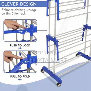Orginal Three Layer Clothes Hanger Rack የልብስ ማስጫ
