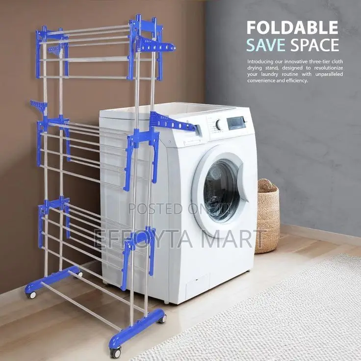 Orginal Three Layer Clothes Hanger Rack የልብስ ማስጫ