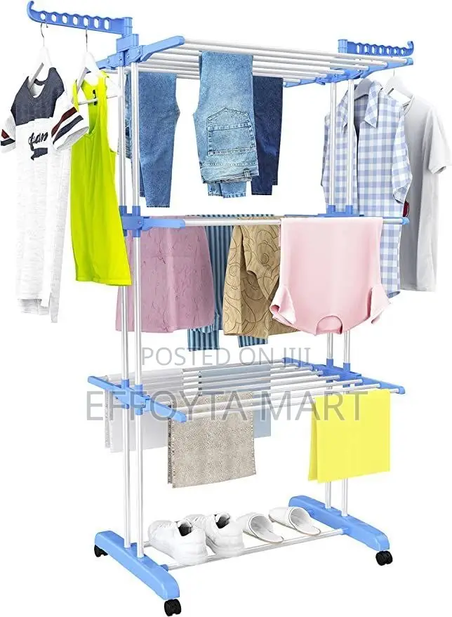 Orginal Three Layer Clothes Hanger Rack የልብስ ማስጫ