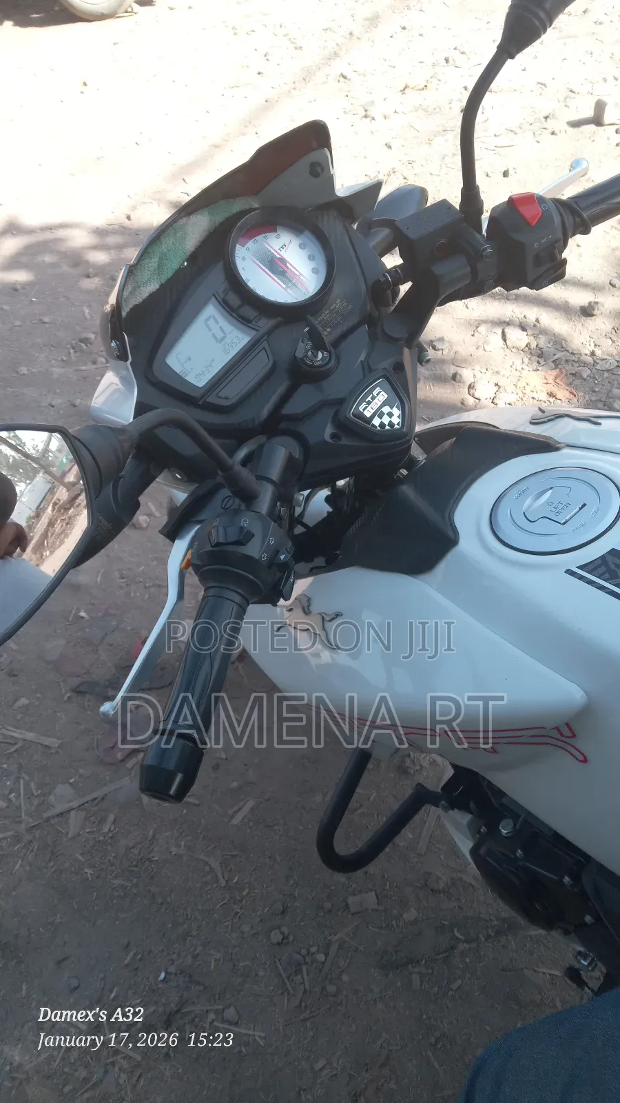 New TVS Apache 180 RTR 2023 White