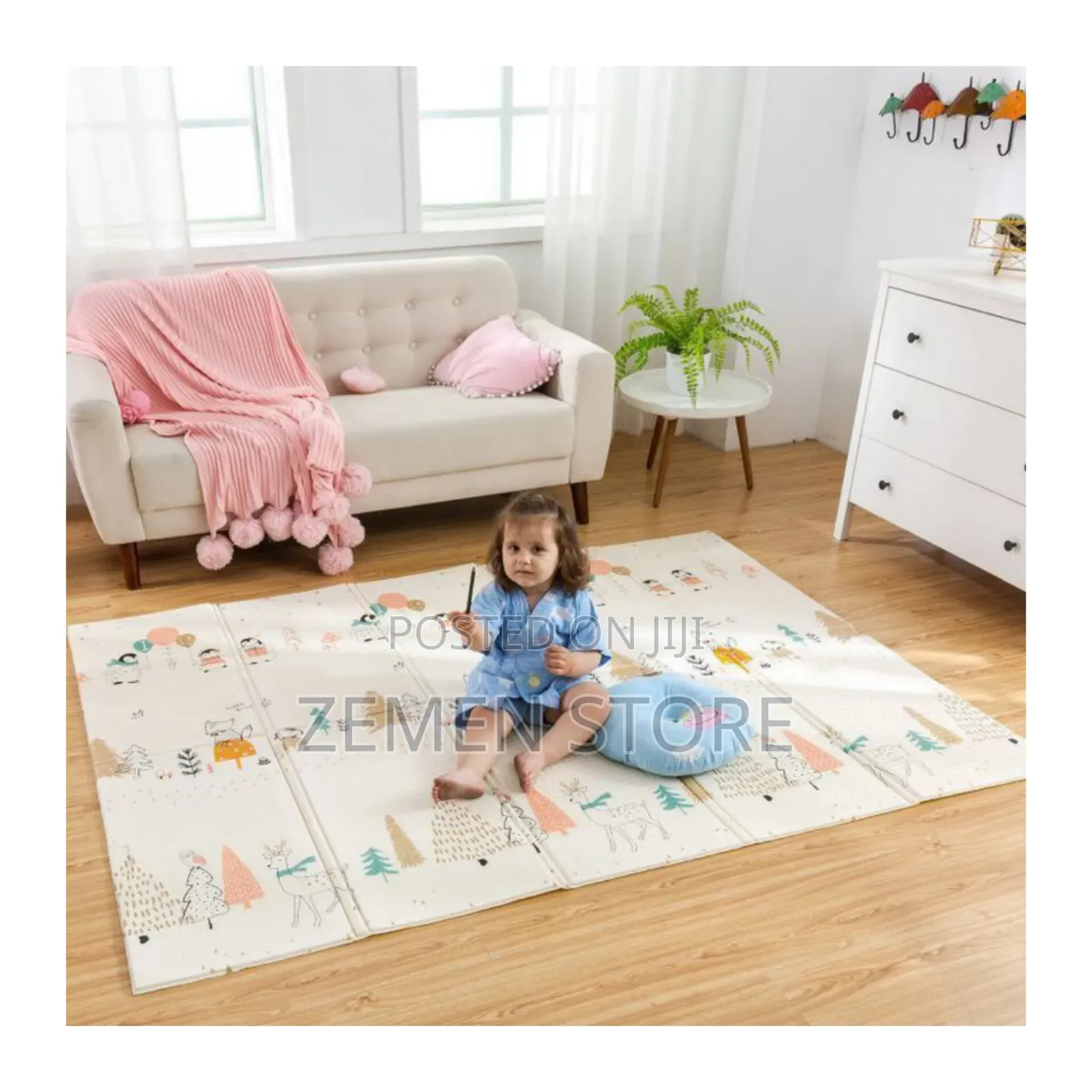 Double-sided Baby Play Mat (2m X 1.8m) - ትልቅ እና ምቹ የልጆች መጫወቻ ምንጣፍ