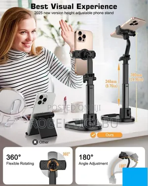 Adjustable Desk Phone Stand (Clamp Type)