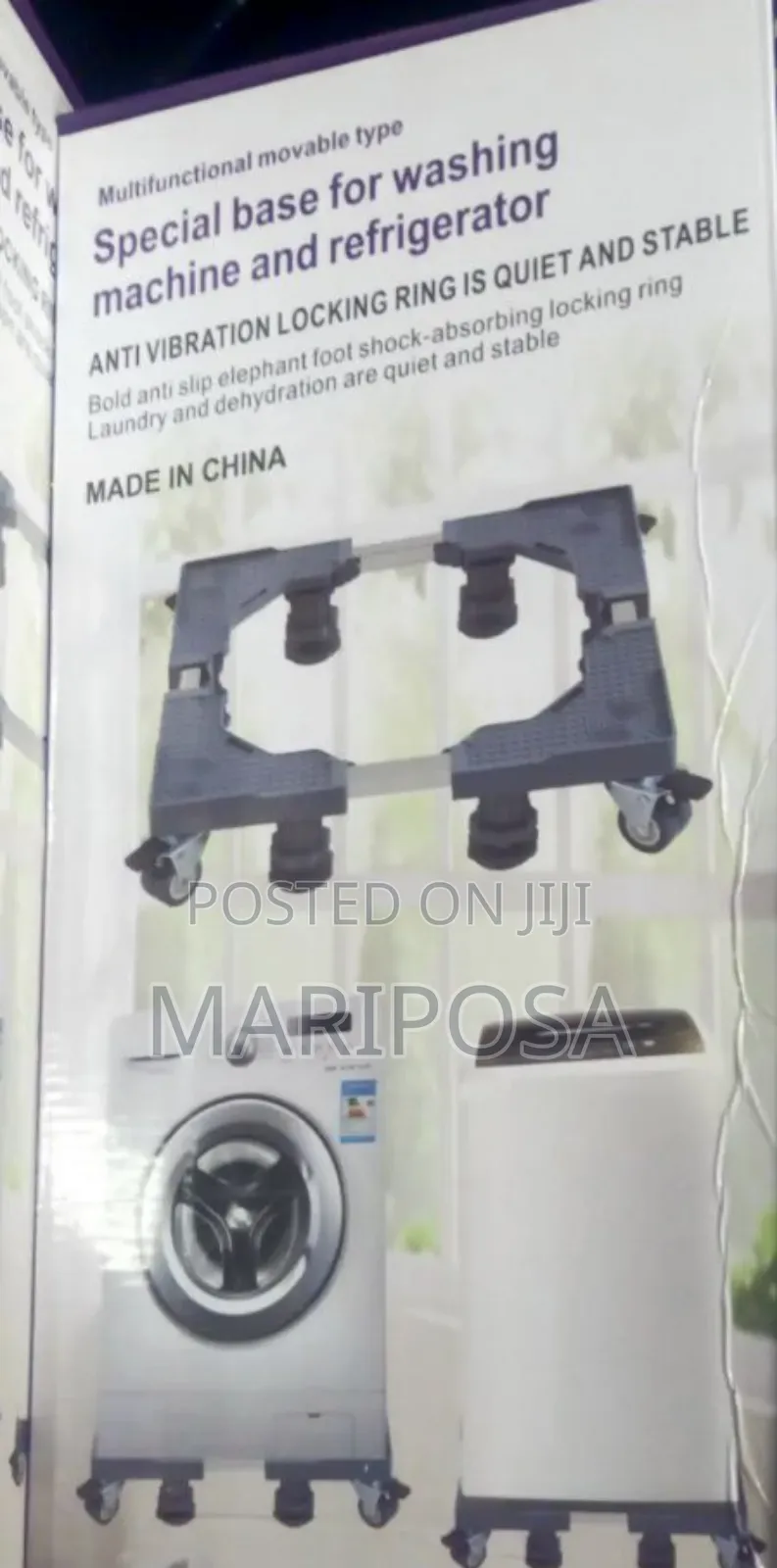 Adjustable Washing Machine Stand With Heels