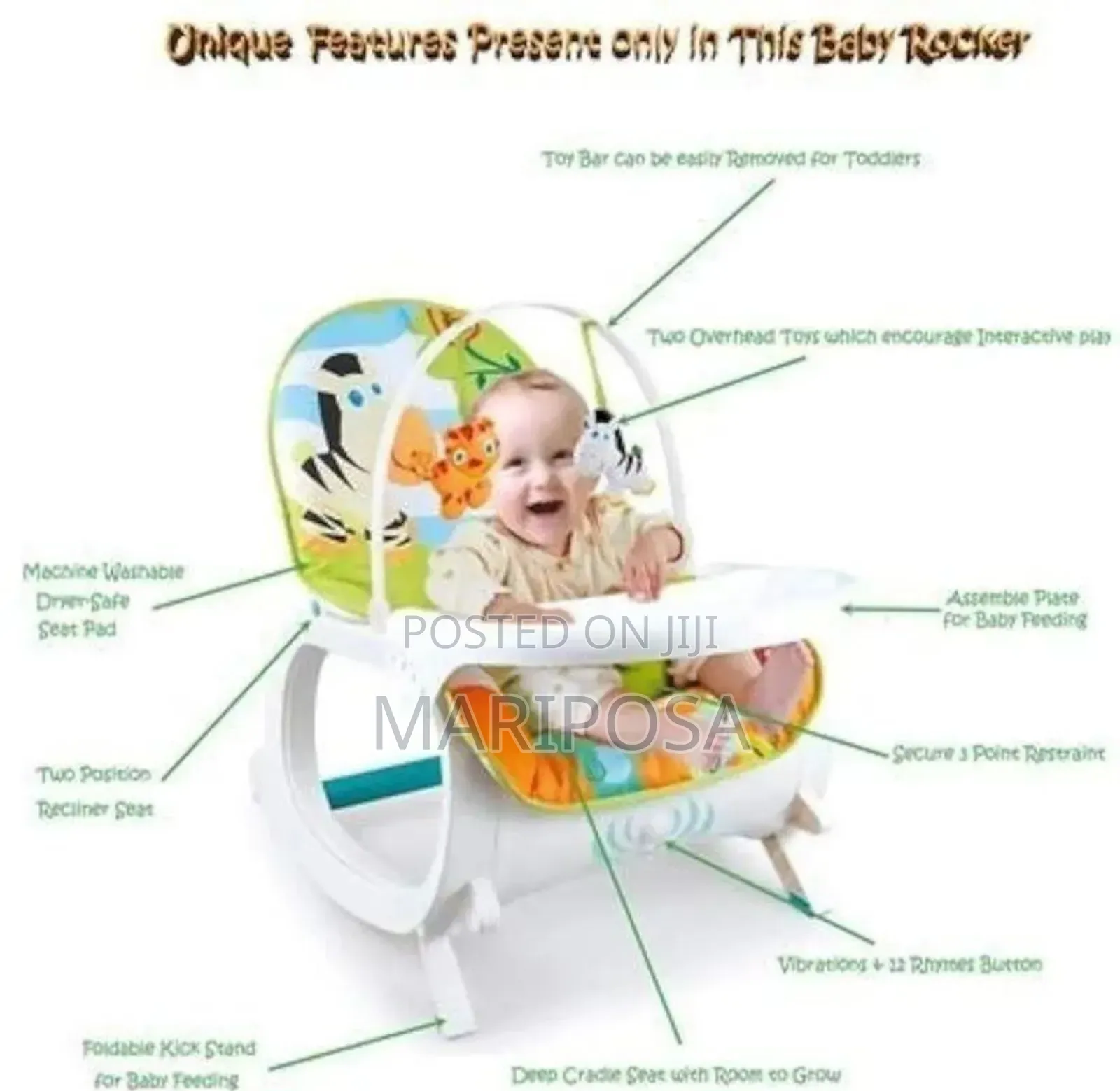 3in1 Newborn to Toddler Rocker