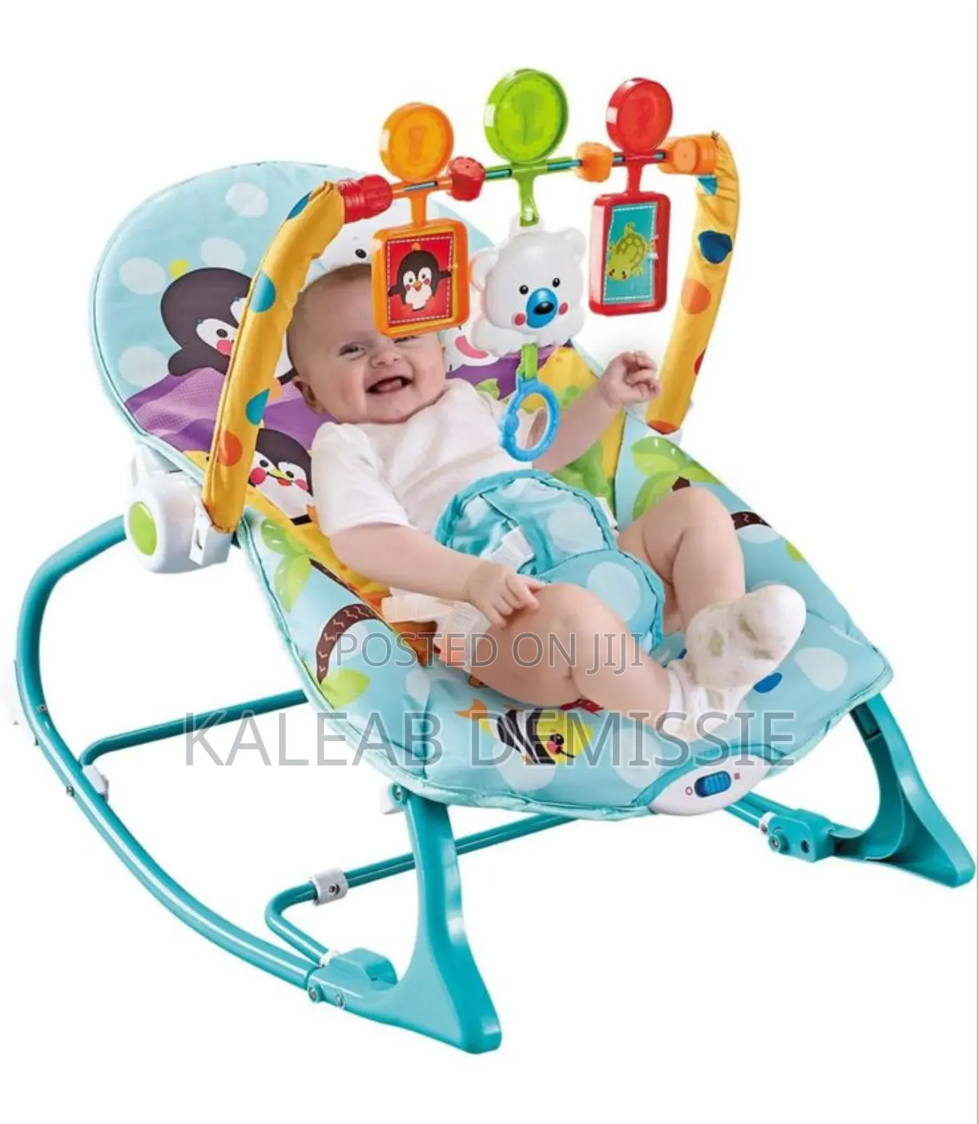 5in1 Newborn to Toddler Rocker እንደ መኝታ በተጨማሪ መመገቢያ ቴብል አለዉ የሚነቀል
