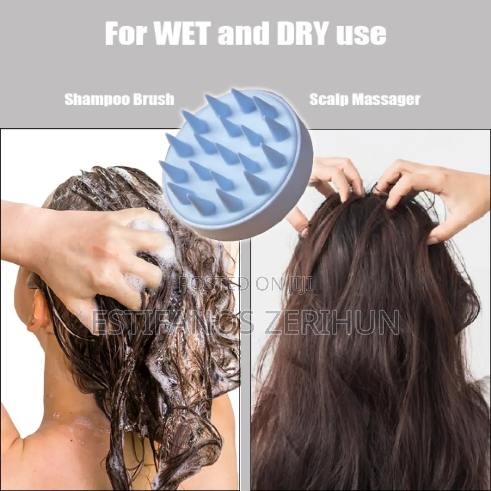 Wet and Dry Silicon Hair Scalp Massager Shampoo Brush
