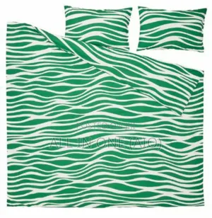 Ikea Portlakmålladuvet Cover Set, Green/White, 240x220/50x80 Cm