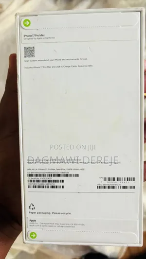 New Apple iPhone 17 Pro Max 256 GB Blue