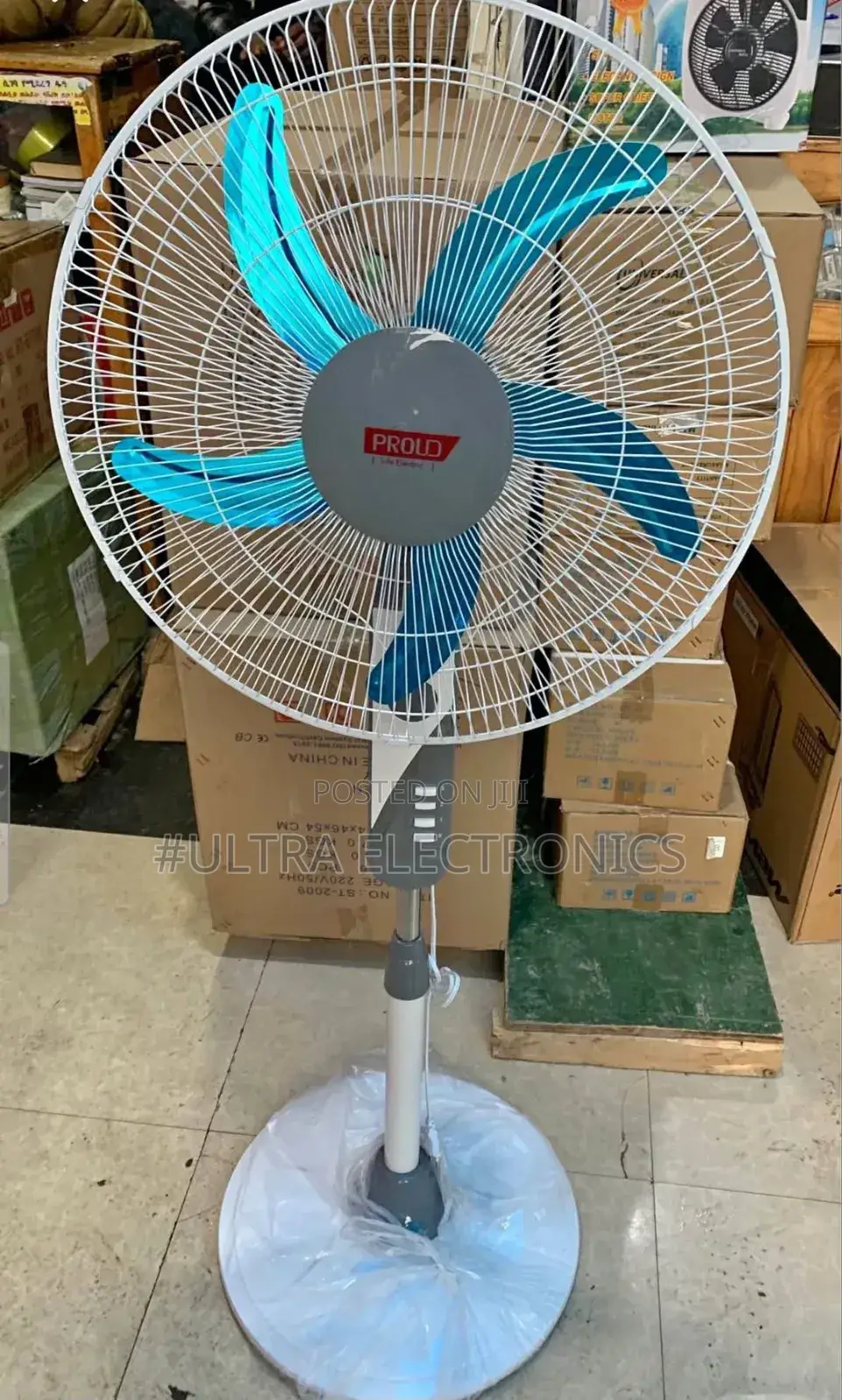 Proud Ceramic 5-Wing Pedestal Fan.