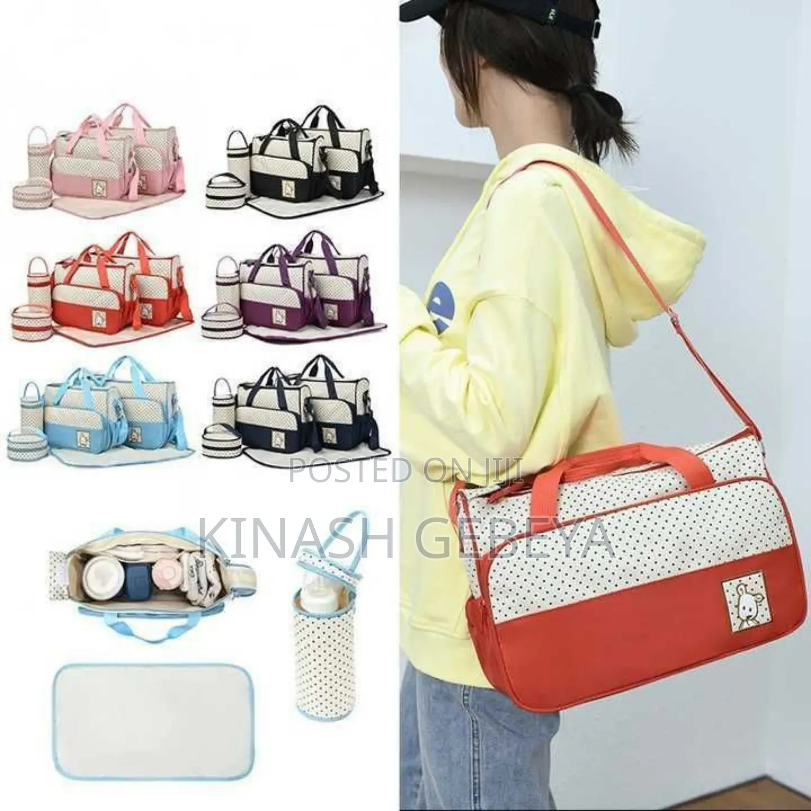 5pcs Multifunctional Baby Diaper Bag Set