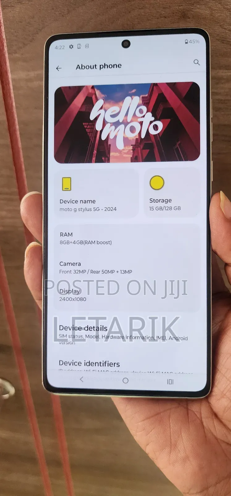 New Motorola Moto G Stylus 5G (2024) 128 GB White