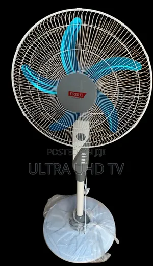 Proud Ceramic 5-Wing Pedestal Fan. Features 5 Powerful Blades