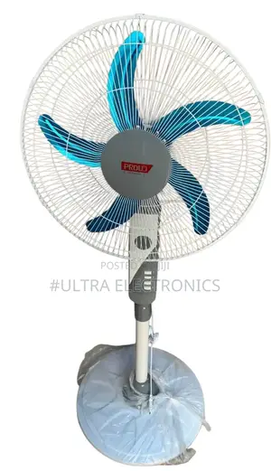 Proud Brand Pedestal Fan. It Features 5 Blades for Powerful Cooling.