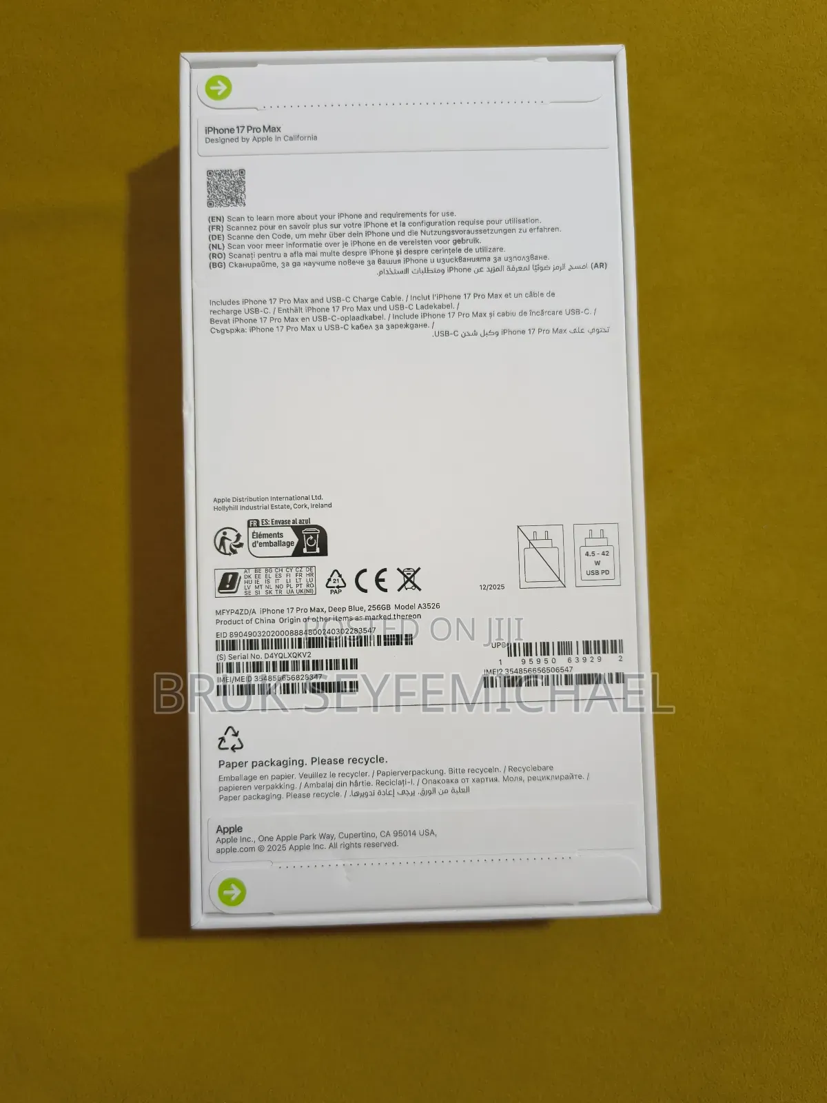 New Apple iPhone 17 Pro Max 256 GB Blue