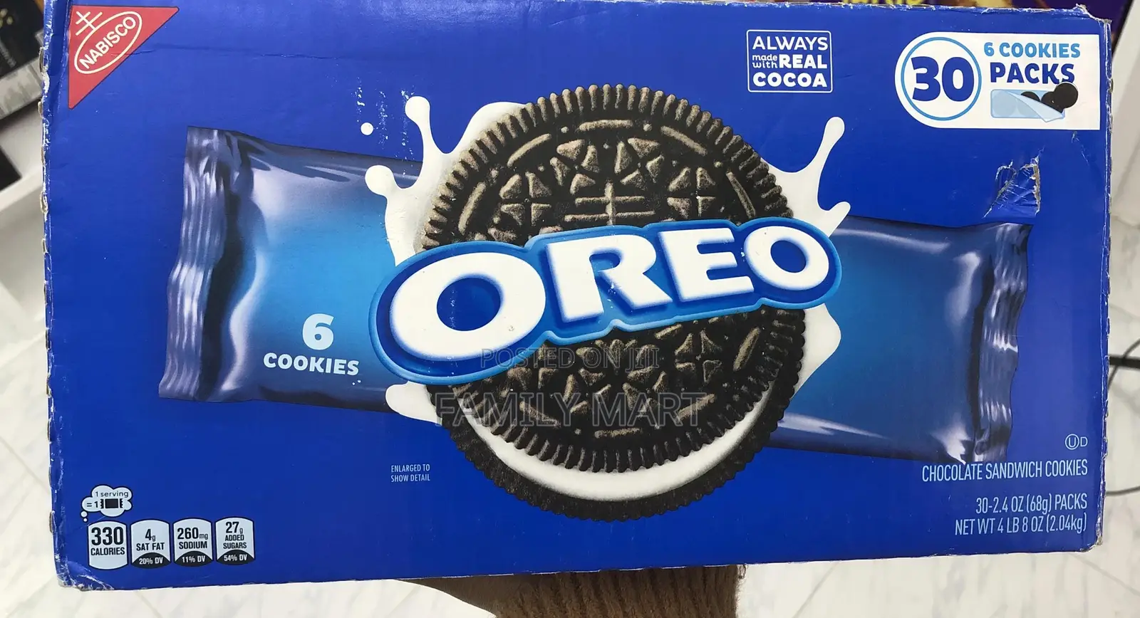 Oreo Biscuits 6 Cookies 30 Packs