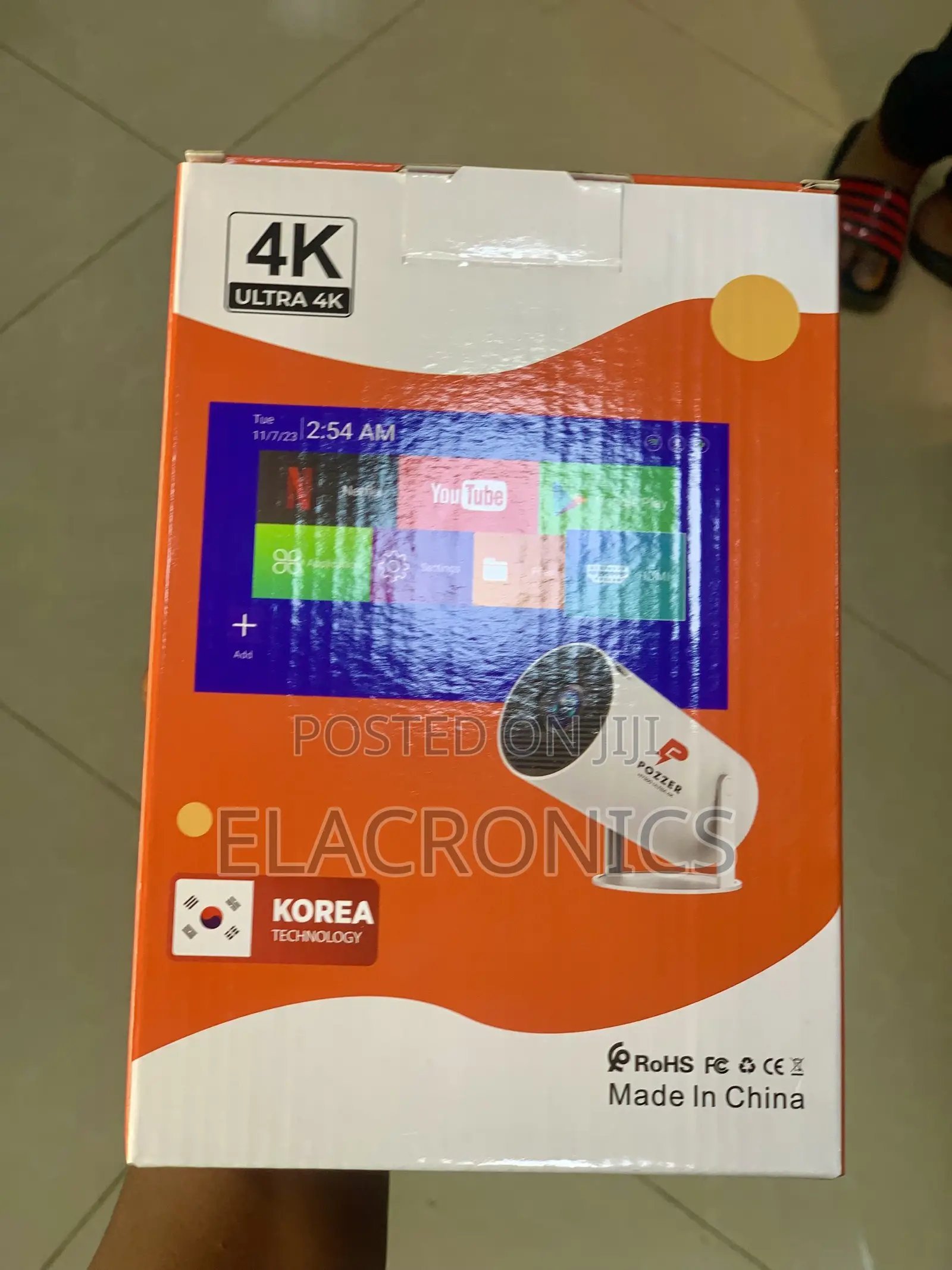 Pozzer Hy300 Ultra Hd Smart Projector – Android Home Cinema