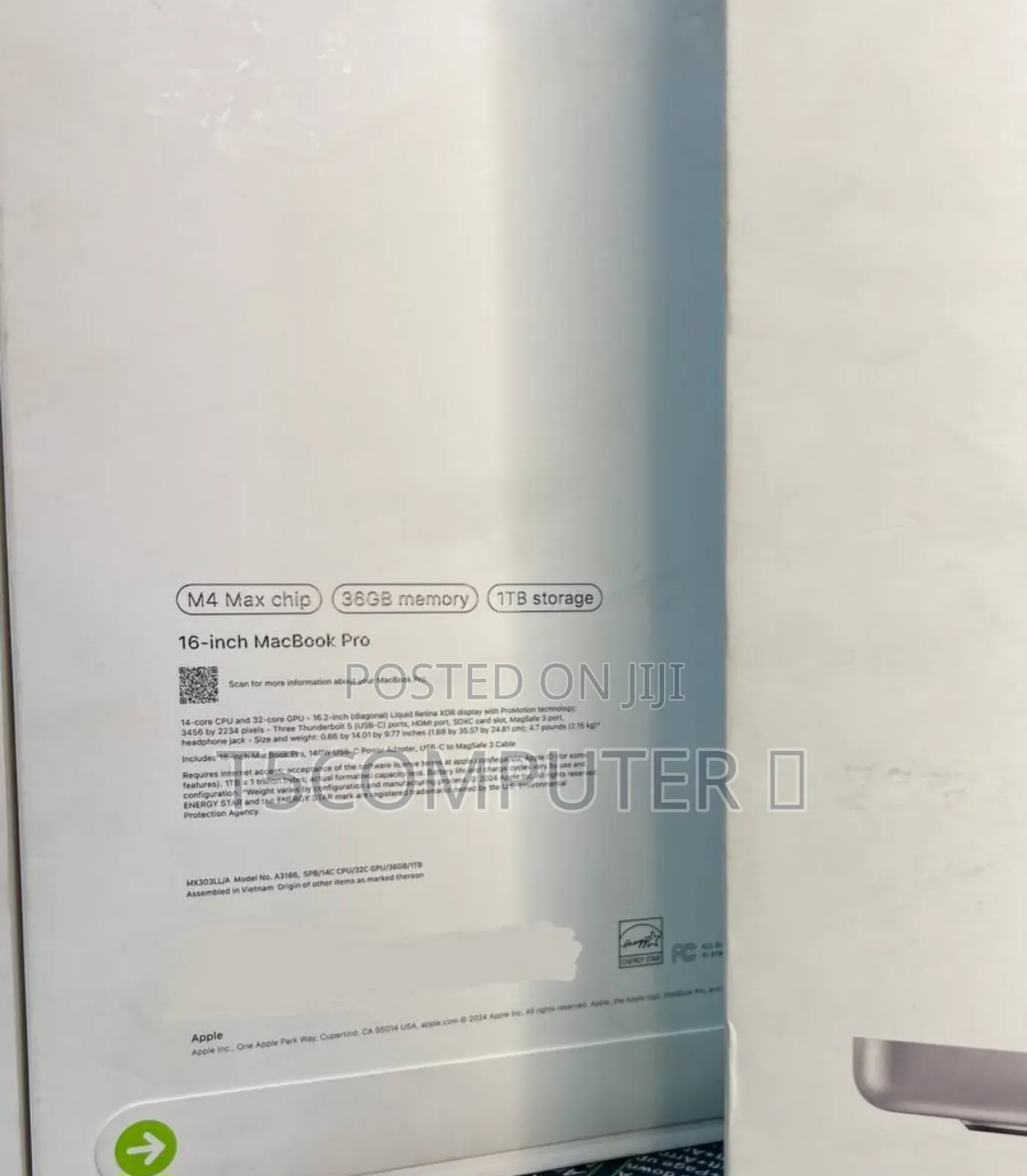 New Apple MacBook Pro 2024 M4 Max 16-Inch 36GB Apple M4 Max SSD 1T