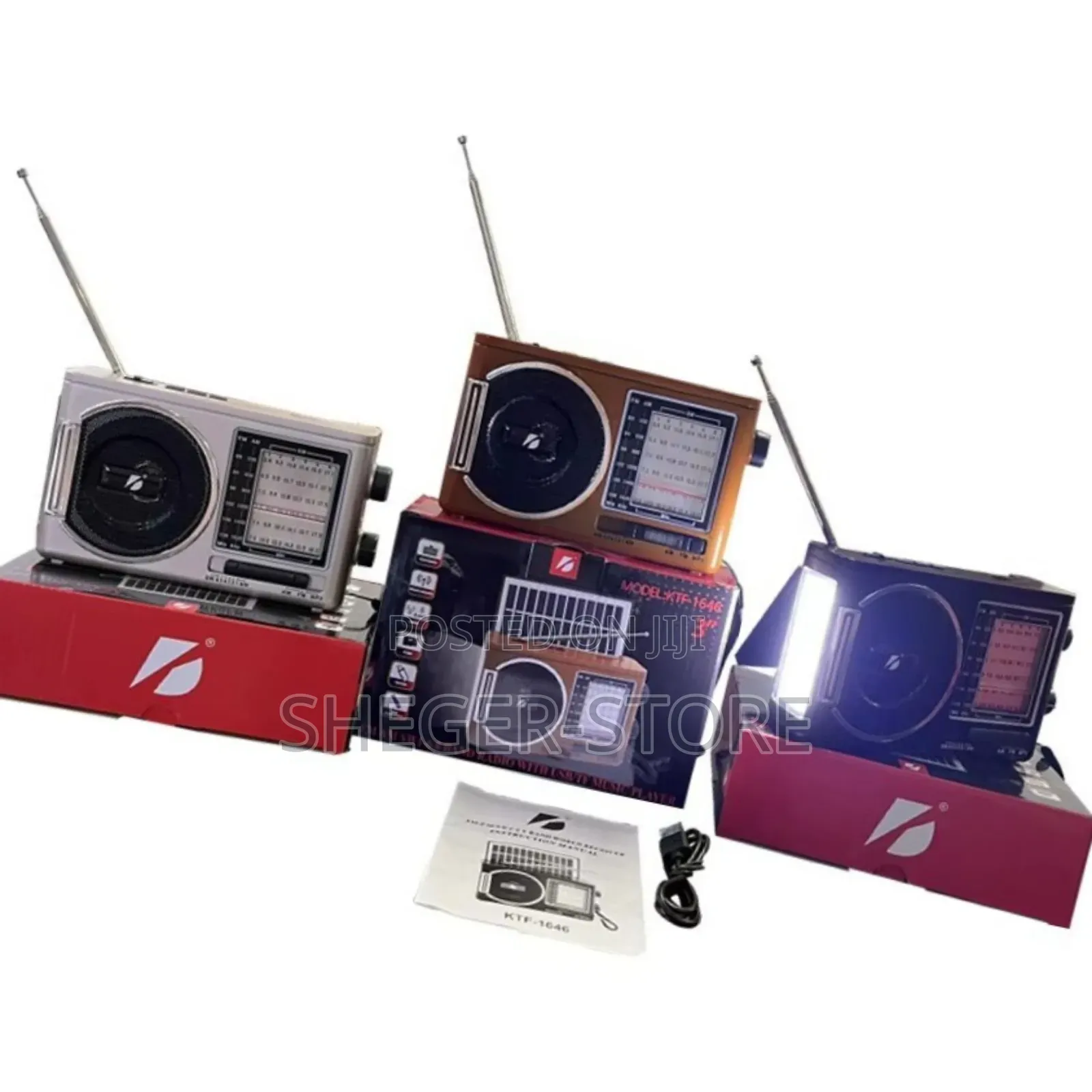 Quality Solar Energy System Powered Multi-Function Radio With Speaker.