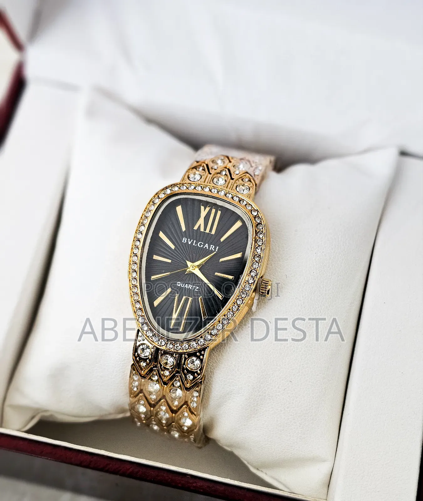 Gold-Tone Bvlgari Serpenti Seduttori Style Quartz Watch